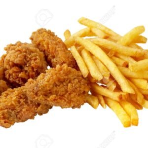5 STUKS CHICKEN WINGS, FRIET & KINDERDRANK